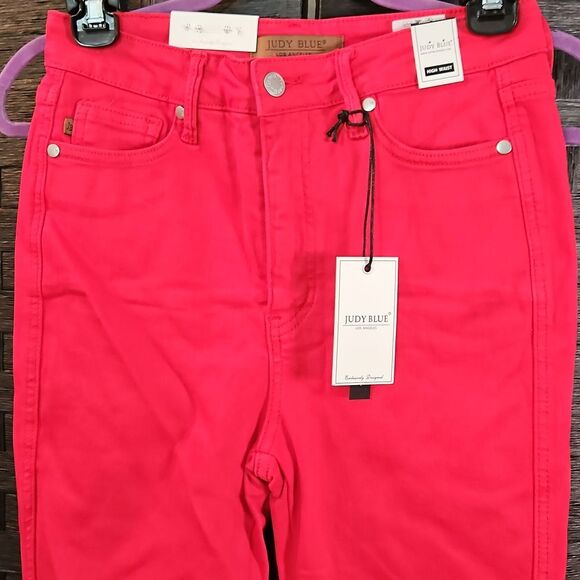 NWT Judy Blue Red High Waist Jeans Size 27 - Picture 4 of 12